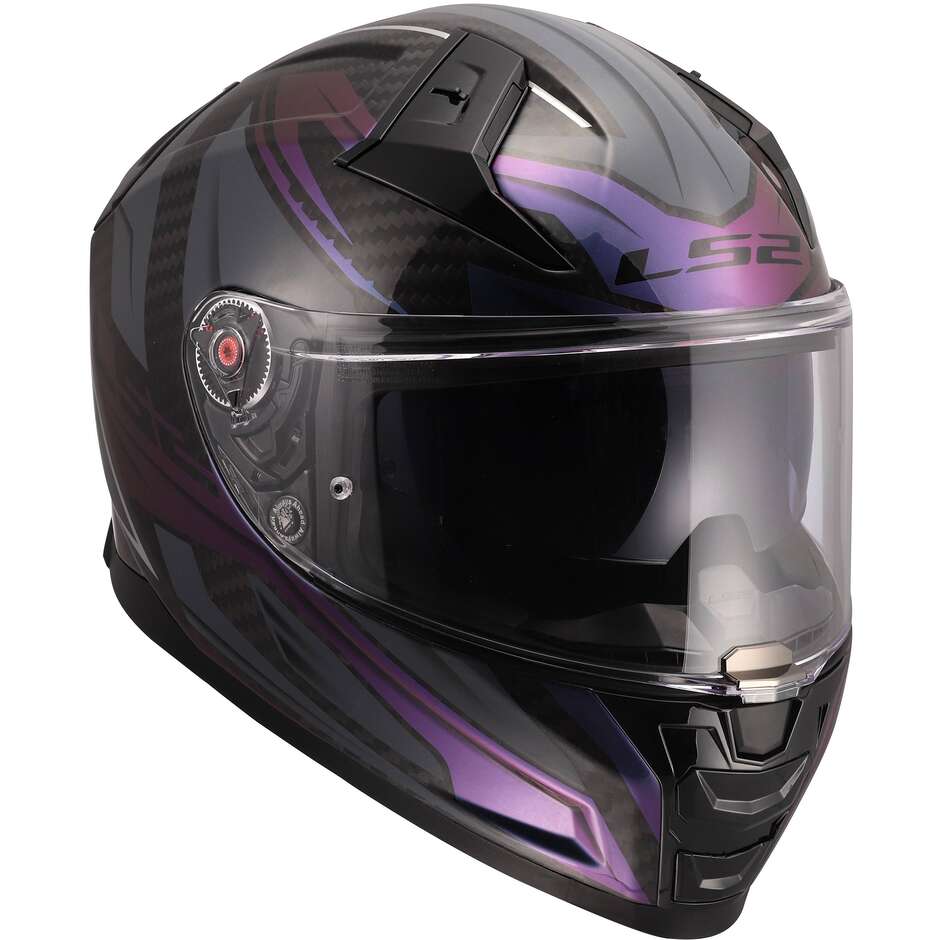 Casque moto intégral LS2 FF811 Vector II C Savage Chameleon Carbon