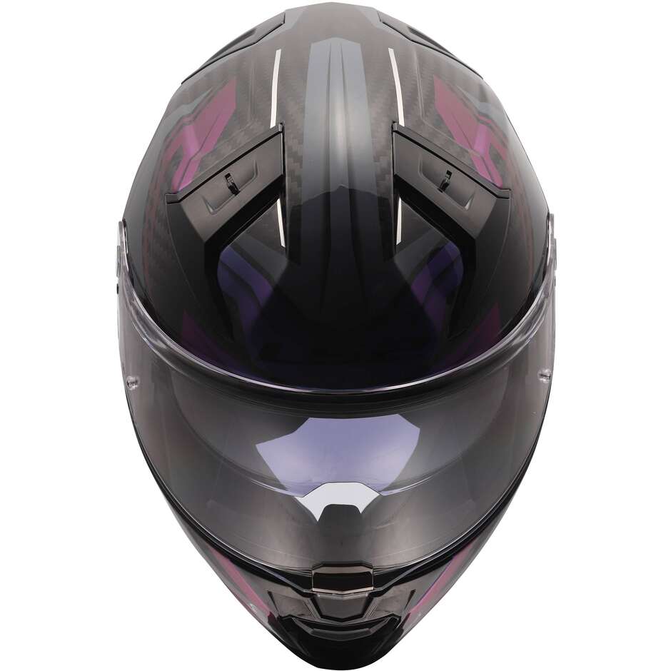 Casque moto intégral LS2 FF811 Vector II C Savage Chameleon Carbon