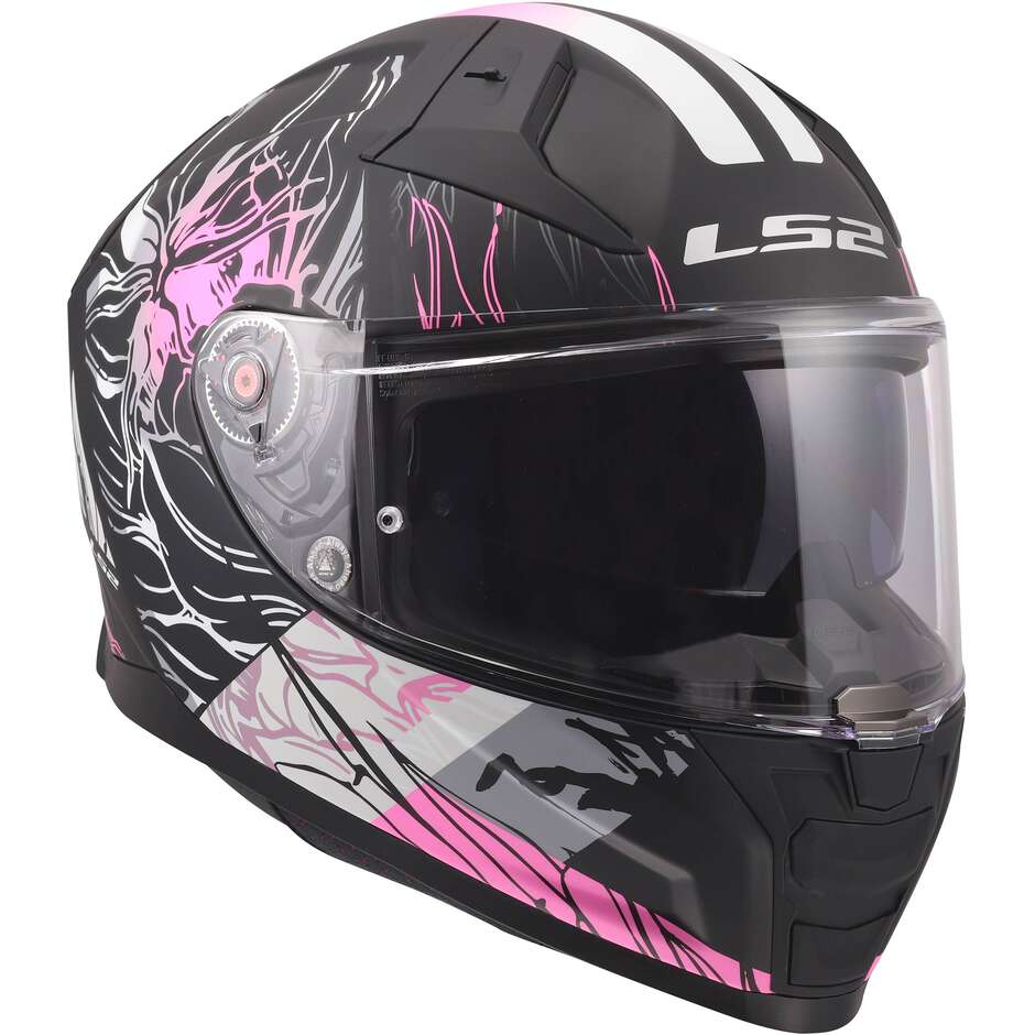 Casque moto intégral LS2 FF811 VECTOR II DARFLO en HPFC Noir Rose
