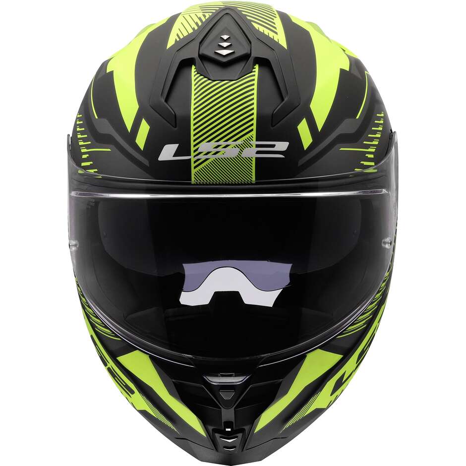 LS2 FF817 CHALLENGER II DRAVIX Integralhelm für Motorradfahrer, fluoreszierendes Gelb