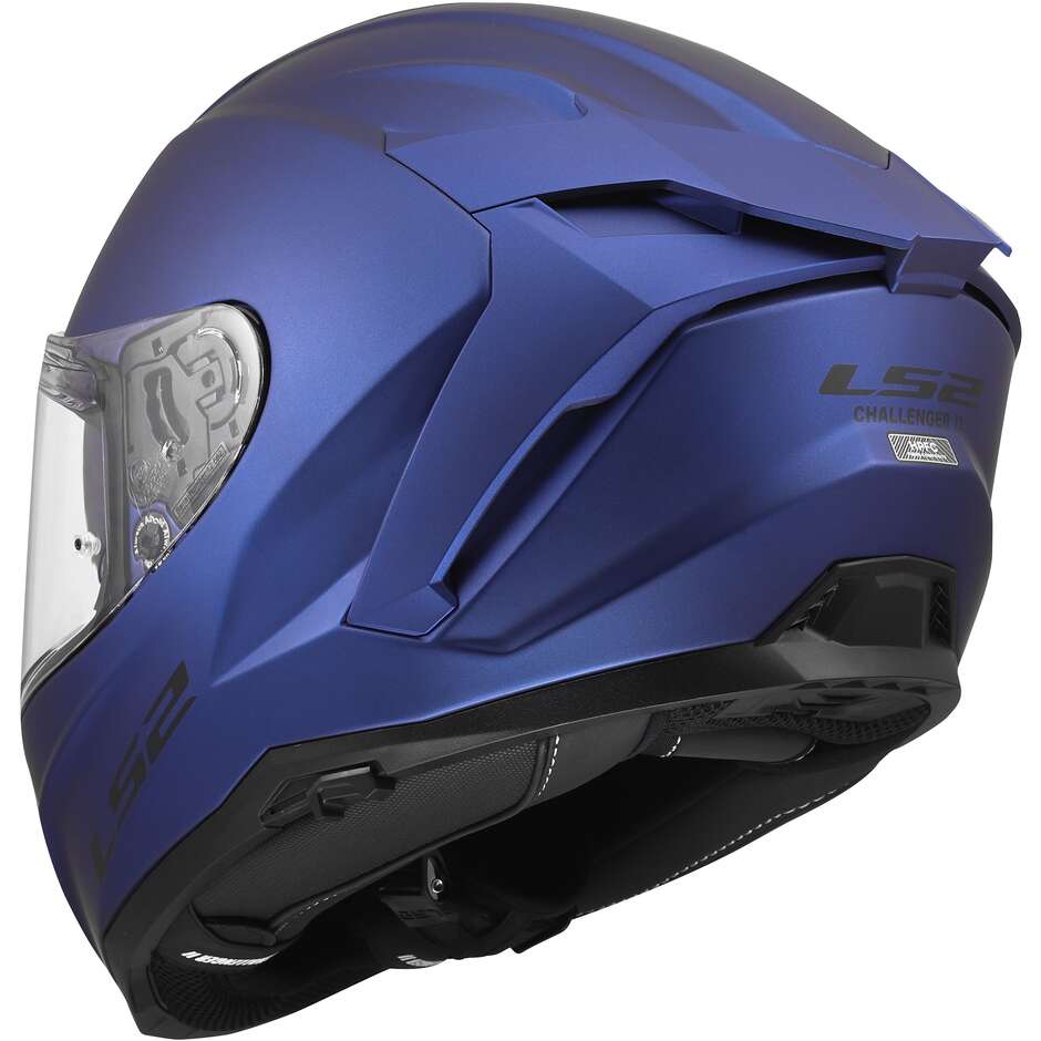 Casque moto intégral LS2 FF817 CHALLENGER II SOLID, bleu marine mat