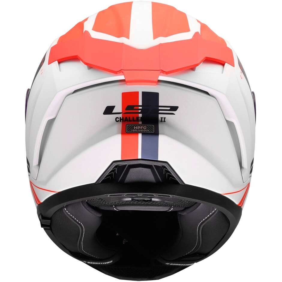 Casque moto intégral LS2 FF817 CHALLENGER II TITAN Blanc Bleu Rouge