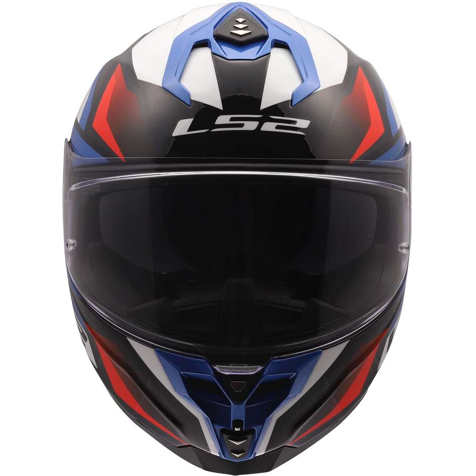 Casque moto intégral LS2 FF817 CHALLENGER II VIPER Blanc Bleu Rouge