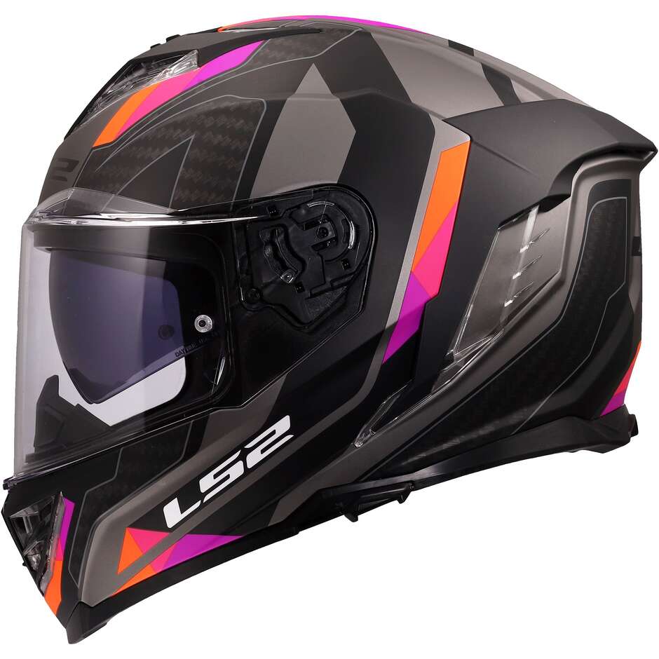 Casque moto intégral LS2 FF818 STORM III SPORTY Gris Violet
