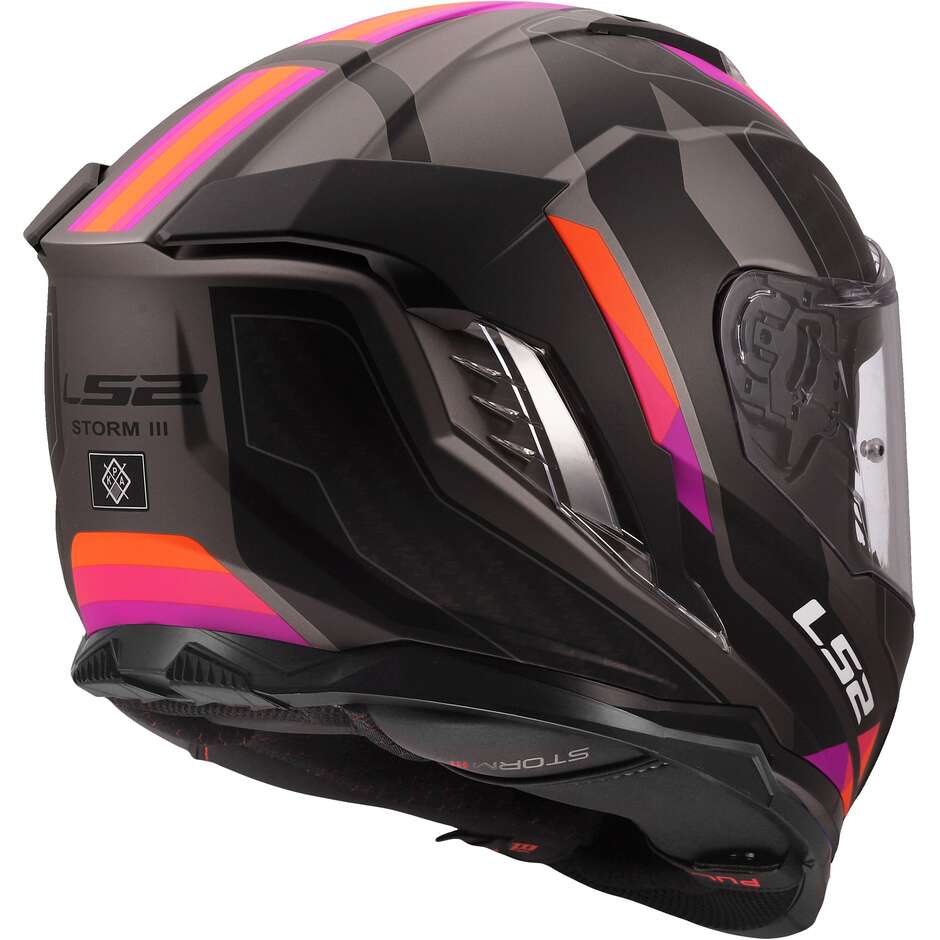 Casque moto intégral LS2 FF818 STORM III SPORTY Gris Violet
