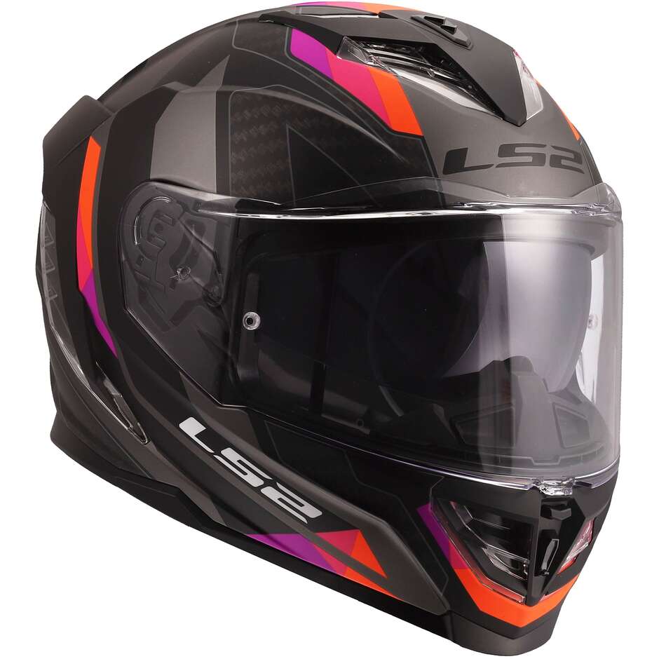 Casque moto intégral LS2 FF818 STORM III SPORTY Gris Violet