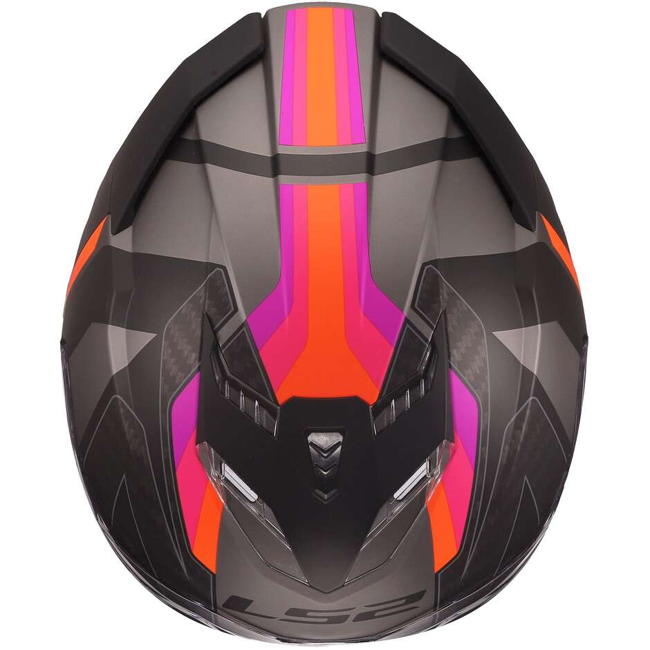 Casque moto intégral LS2 FF818 STORM III SPORTY Gris Violet