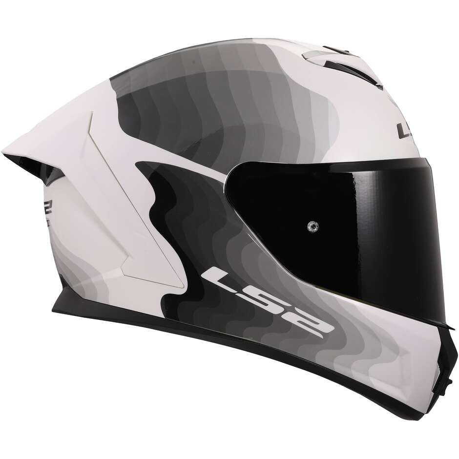 Casque moto intégral LS2 FF820 RAPID III FLOW Blanc Gris