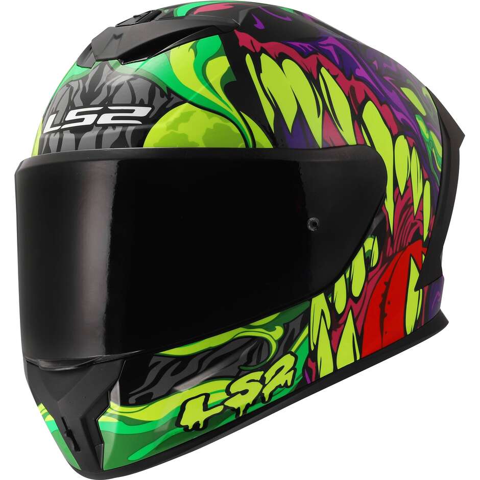 Casque moto intégral LS2 FF820 RAPID III LYCANT Violet Vert
