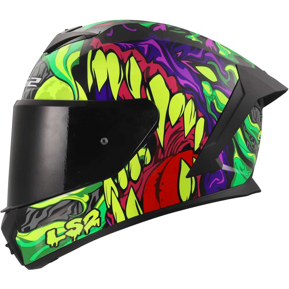 Casque moto intégral LS2 FF820 RAPID III LYCANT Violet Vert