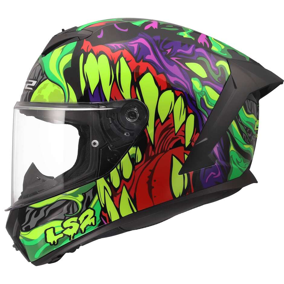 Casque moto intégral LS2 FF820 RAPID III LYCANT Violet Vert