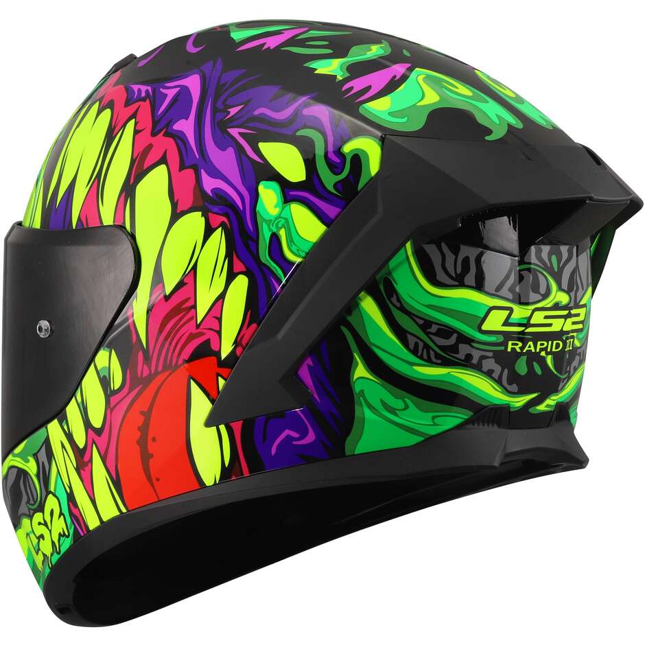 Casque moto intégral LS2 FF820 RAPID III LYCANT Violet Vert