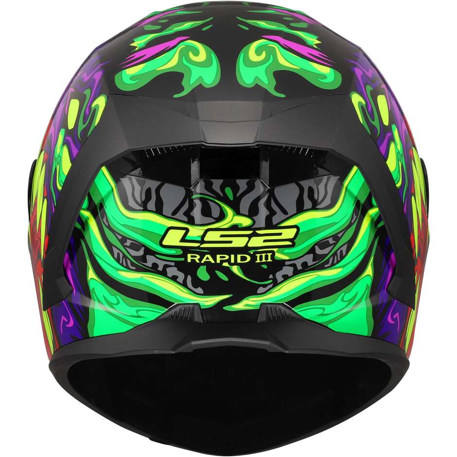 Casque moto intégral LS2 FF820 RAPID III LYCANT Violet Vert