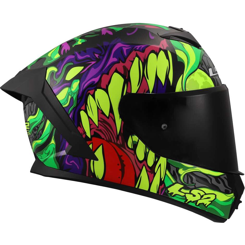 Casque moto intégral LS2 FF820 RAPID III LYCANT Violet Vert