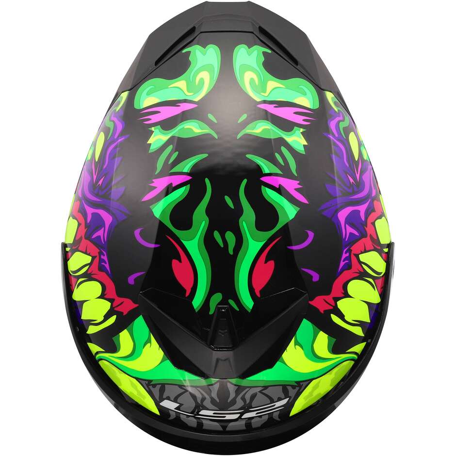 Casque moto intégral LS2 FF820 RAPID III LYCANT Violet Vert