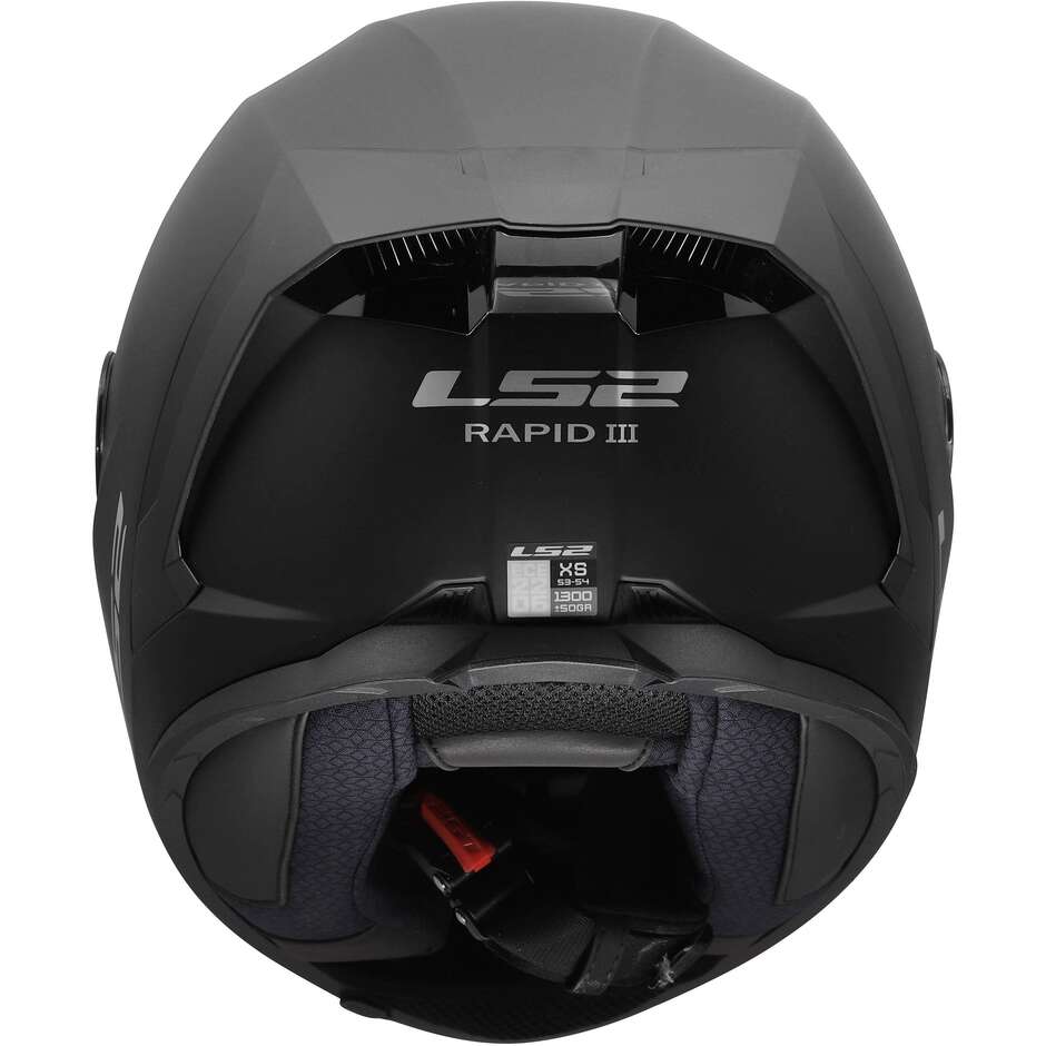LS2 FF820 RAPID III SOLID Full Face Motorcycle Helmet Matte Black