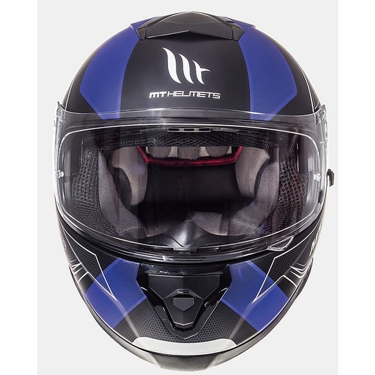 Casque moto intégral MT Casques Thunder3 SV Trace Black Matt Blue