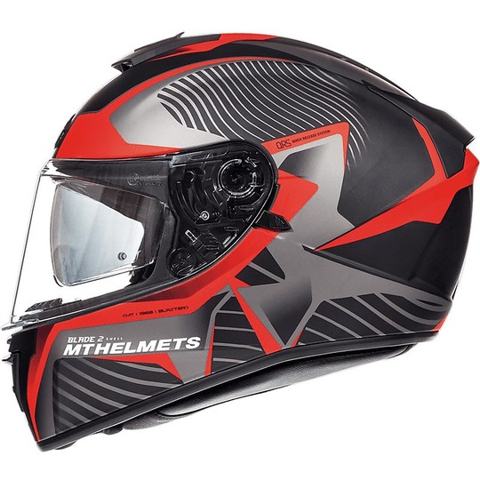 Casque moto intégral MT Helmets Blade 2 Evo Double Visor B2 Blaster Matt Red