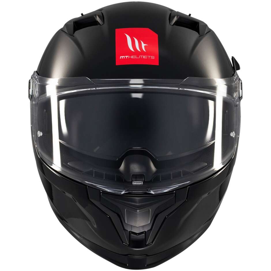 Casque moto intégral Mt Helmets BRAKER SV SOLID A1, noir brillant
