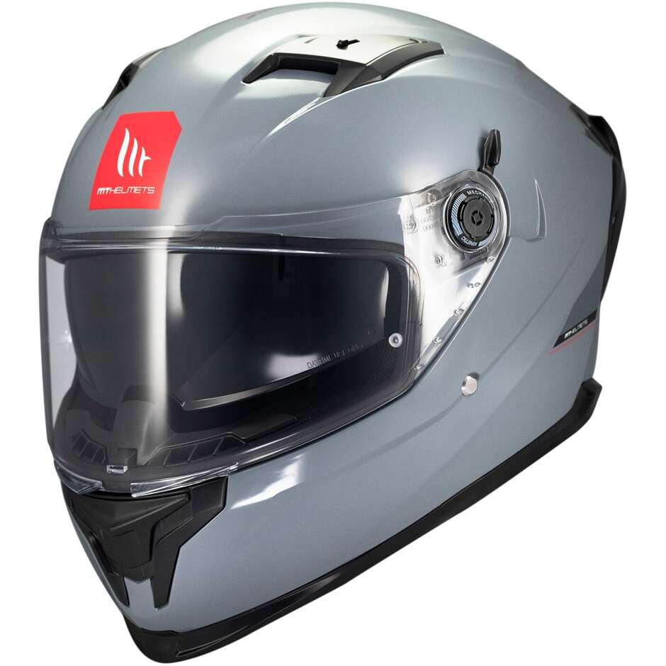 Casque moto intégral Mt Helmets BRAKER SV SOLID A12 Gris brillant