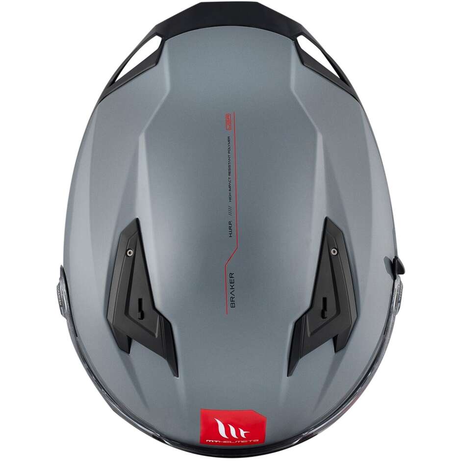 Casque moto intégral Mt Helmets BRAKER SV SOLID A12 Gris brillant