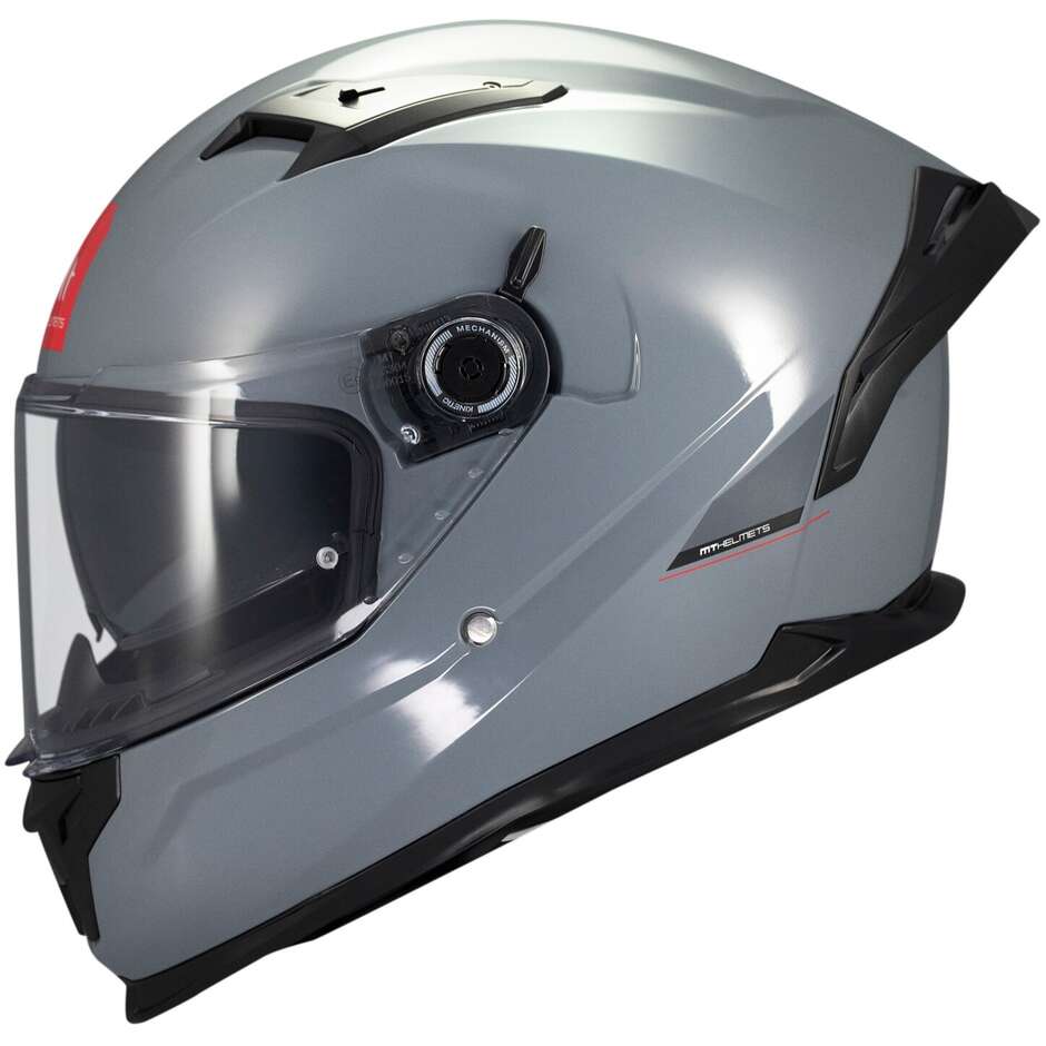 Casque moto intégral Mt Helmets BRAKER SV SOLID A12 Gris brillant