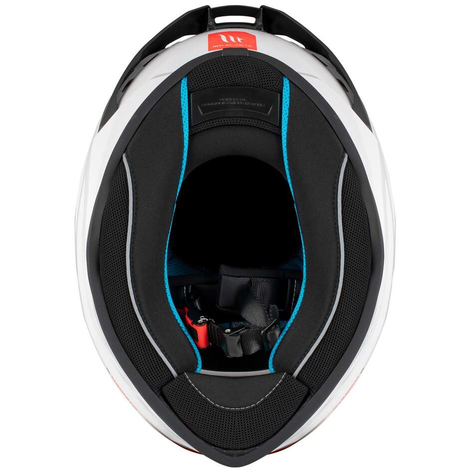 Casque moto intégral Mt Helmets STINGER 2 SOLID A0, blanc nacré brillant