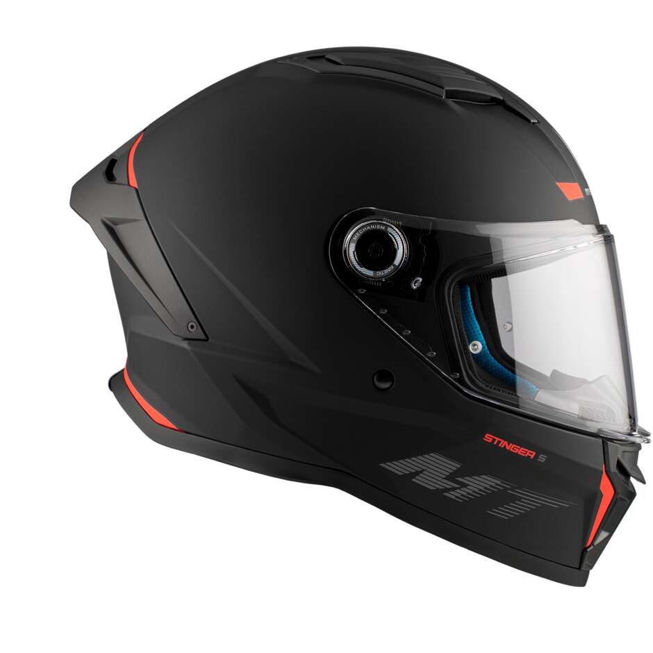 Casque moto intégral Mt Helmets STINGER 2 SOLID A1, noir mat