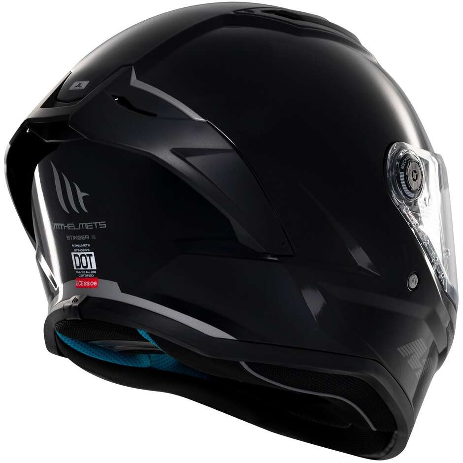 Casque moto intégral Mt Helmets STINGER 2 SOLID A11, noir mat