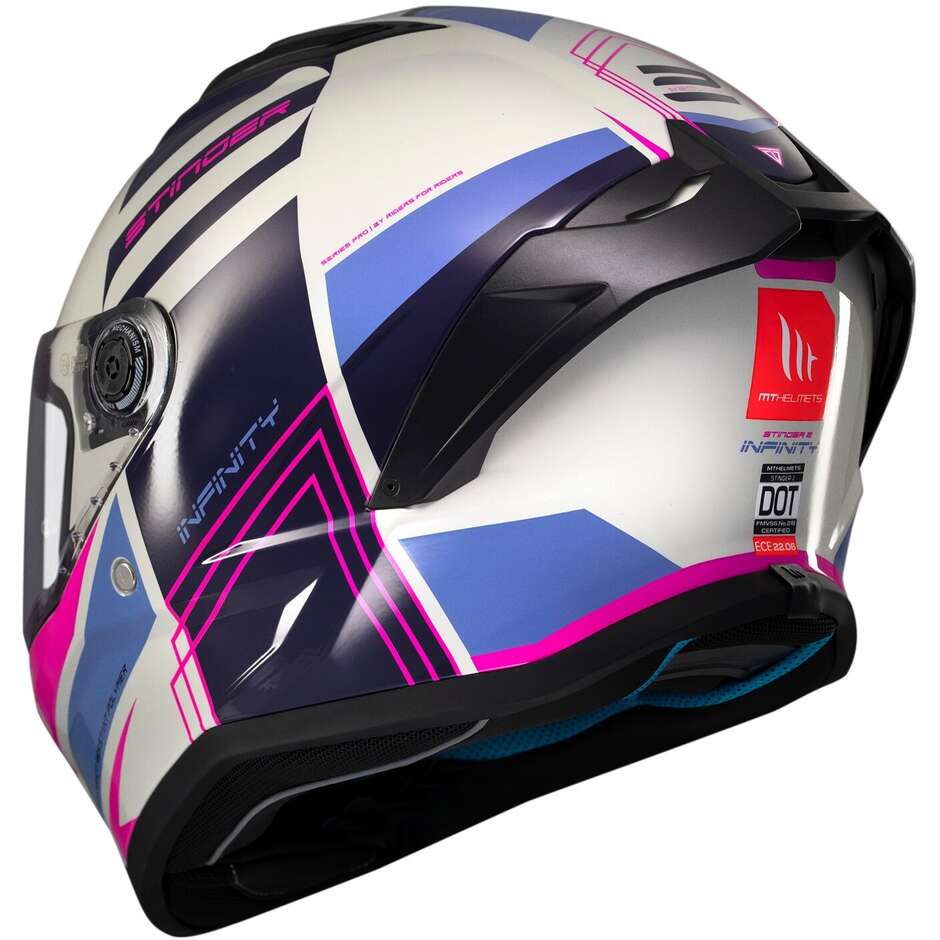 Casque moto intégral Mt Helmets STINGER 2 TRON C8, finition brillante
