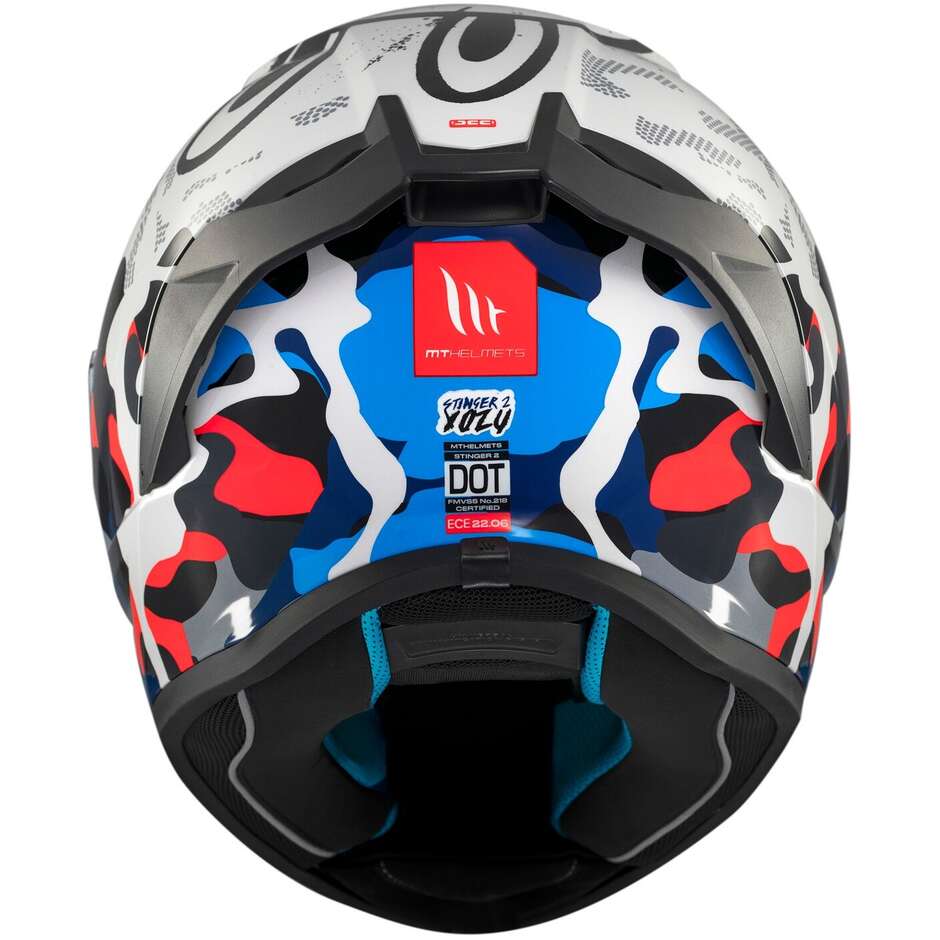 Casque moto intégral Mt Helmets STINGER 2 YOZU A7, finition brillante