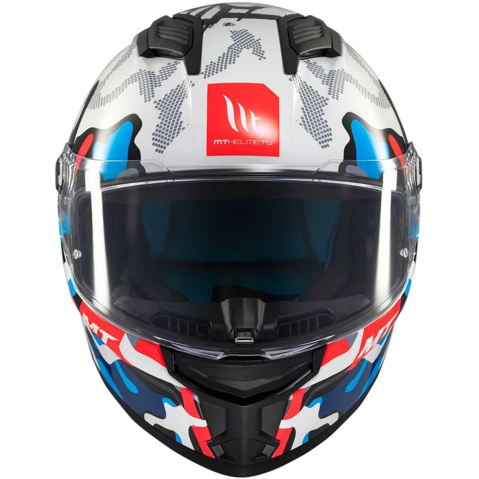 Casque moto intégral Mt Helmets STINGER 2 YOZU A7, finition brillante