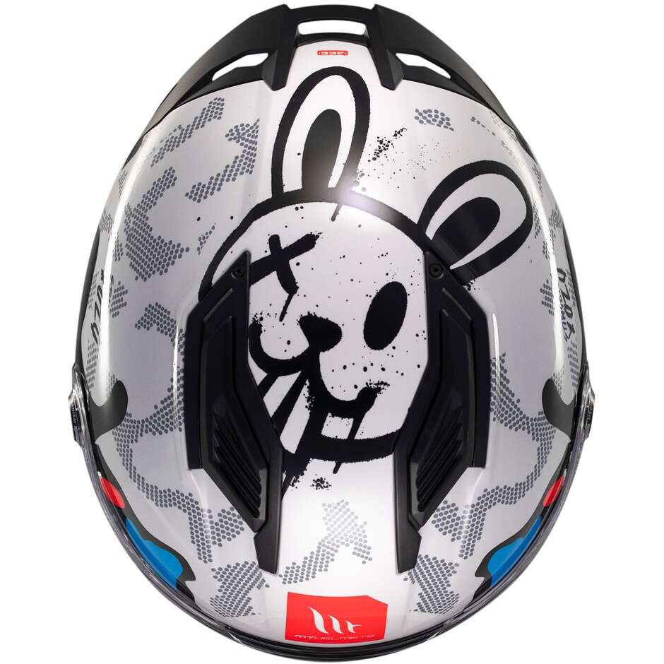 Casque moto intégral Mt Helmets STINGER 2 YOZU A7, finition brillante