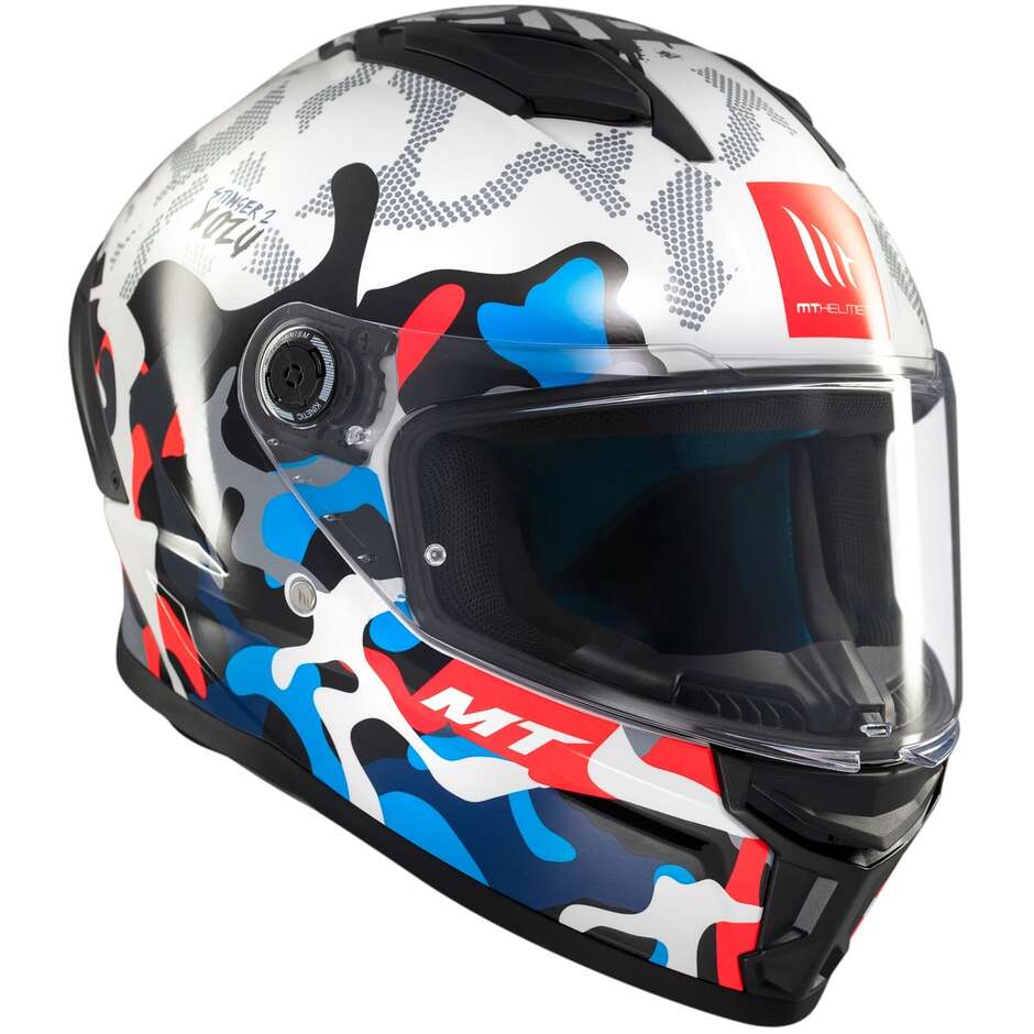 Casque moto intégral Mt Helmets STINGER 2 YOZU A7, finition brillante