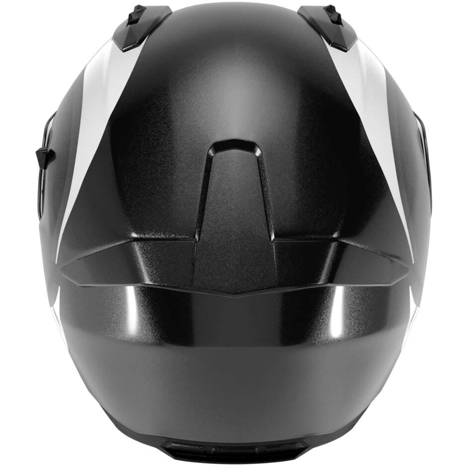 Casque moto intégral Nolan N60-6 BIFASE 350 noir blanc métal