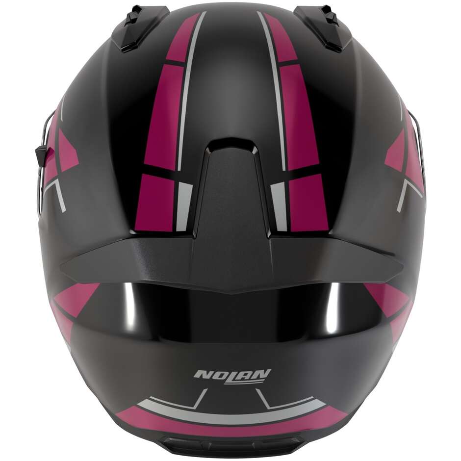 Casque moto intégral Nolan N60-6 SINCRONO 354, noir brillant fuchsia