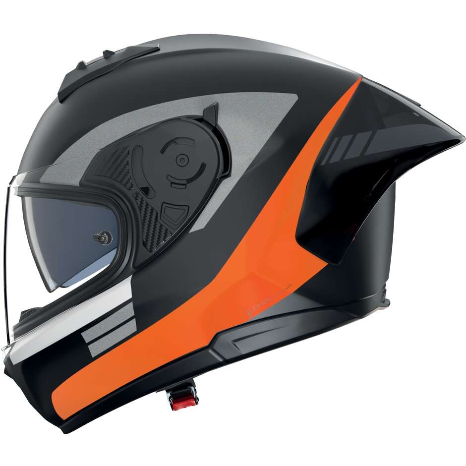 Casque moto intégral Nolan N60-6 SPORT CONTRASTO 357 noir mat orange