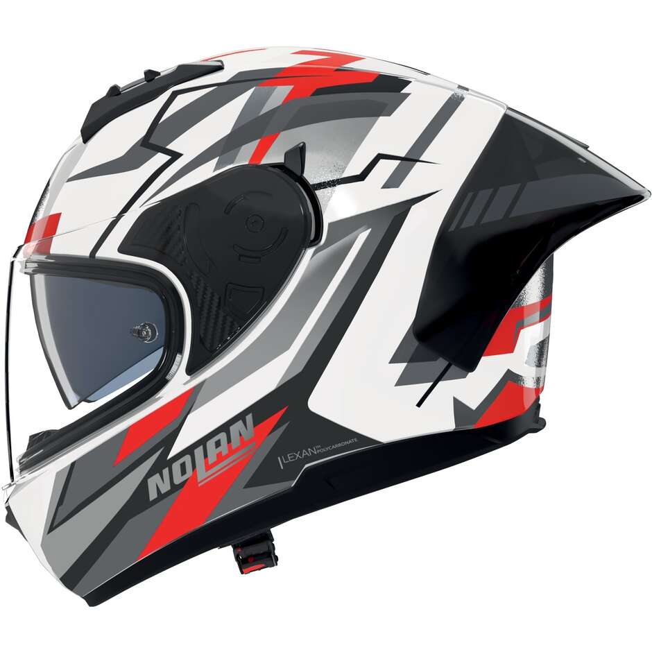Casque moto intégral Nolan N60-6 SPORT CORSA 356 Blanc Noir Rouge