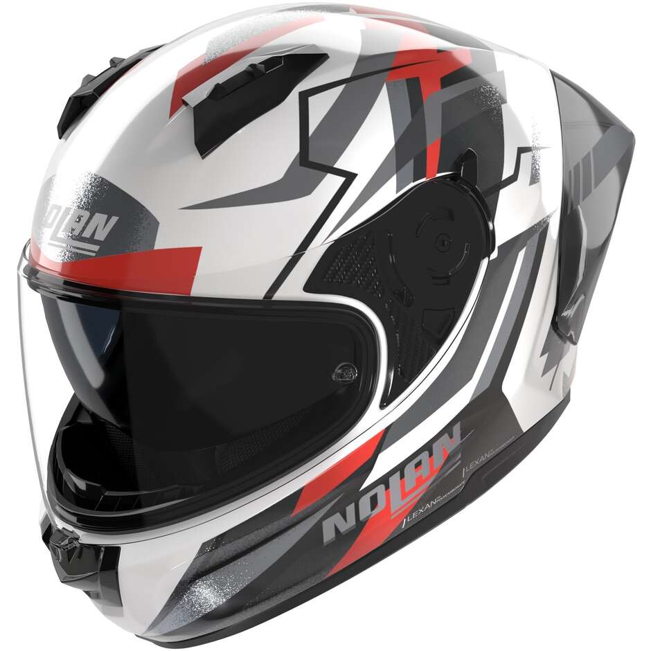 Casque moto intégral Nolan N60-6 SPORT CORSA 356 Blanc Noir Rouge