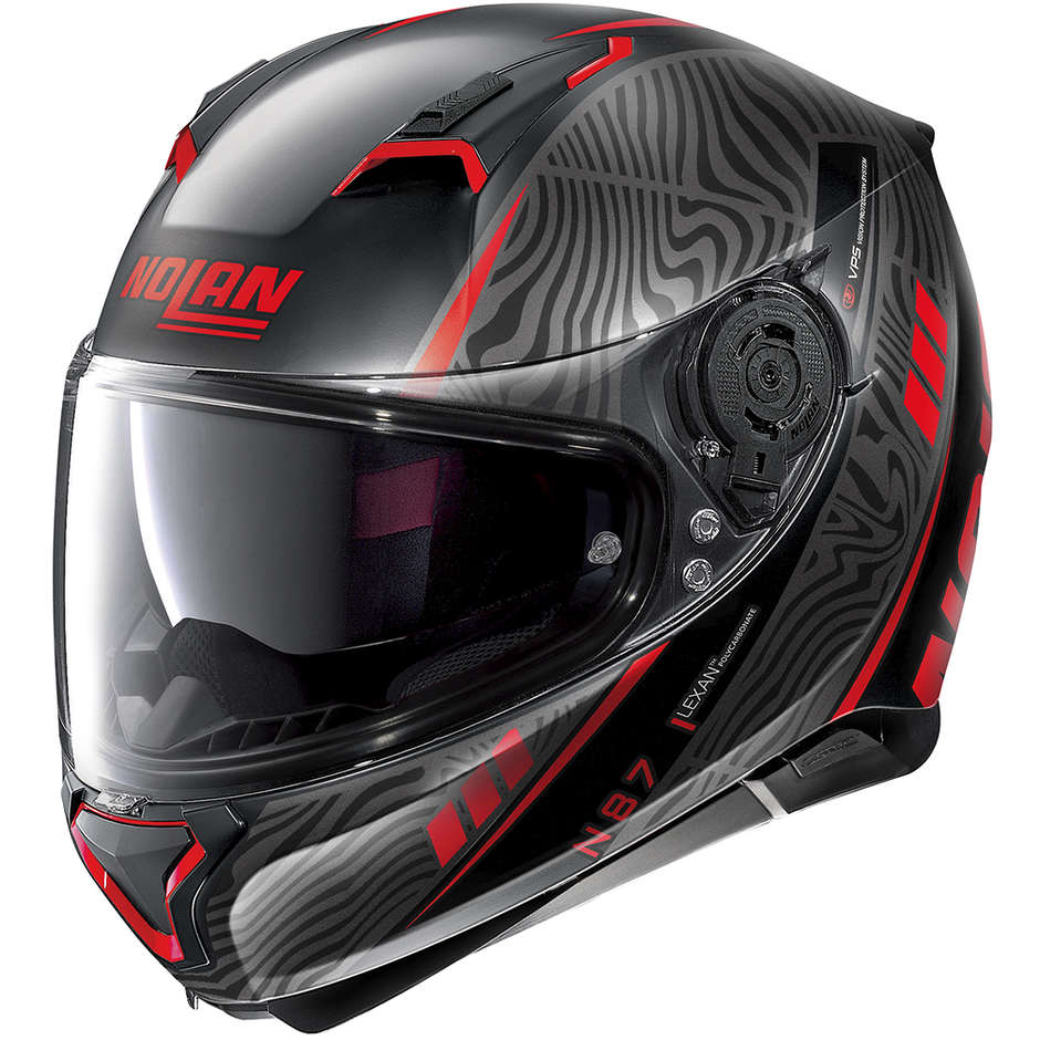 Casque Moto Intégral Nolan N87 SIOUX N-Com 105 Matt Black Red