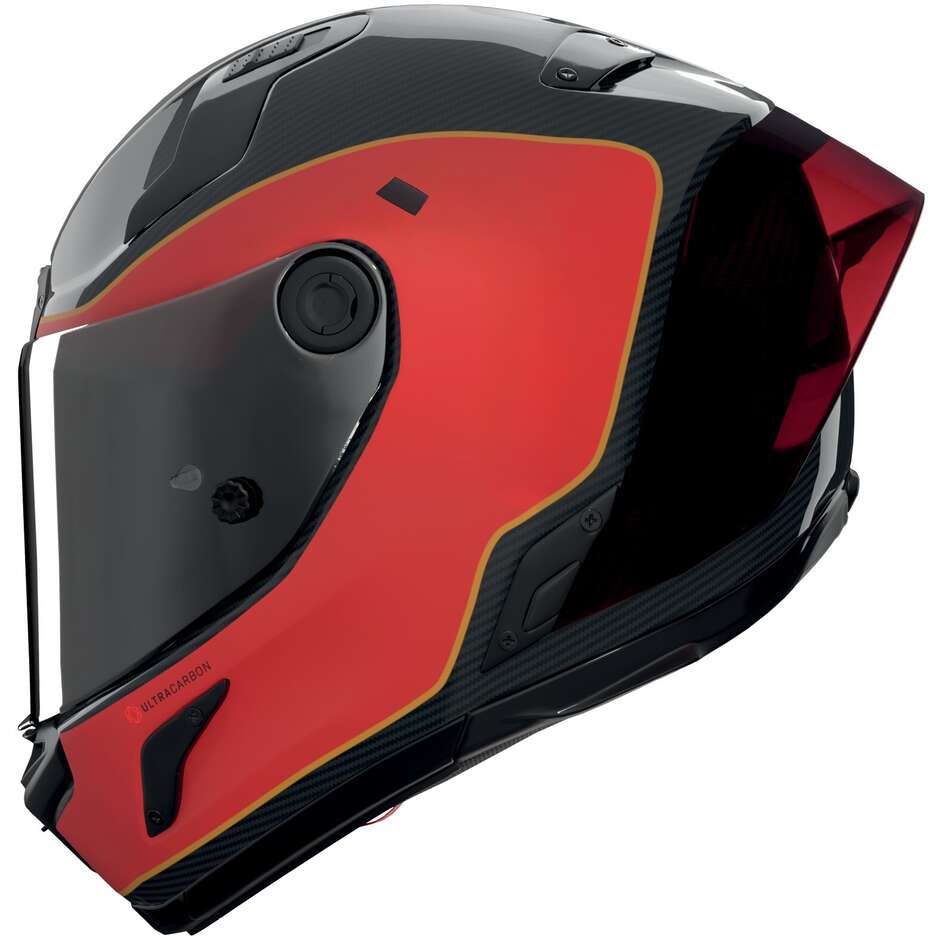 Casque moto intégral Nolan X-804 RS UC ASSO DI PICCHE 356, sable rouge brillant, carbone