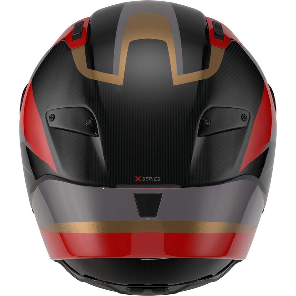 Casque moto intégral Nolan X-804 RS UC LESMO 362 Carbone Rouge Gris Or Brillant