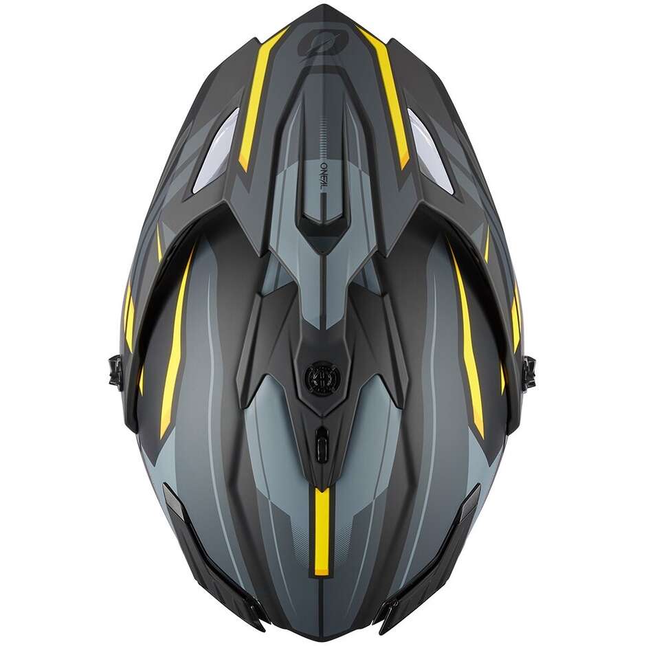Casque moto intégral Oneal A-SRS SPIKE Adventure noir gris jaune
