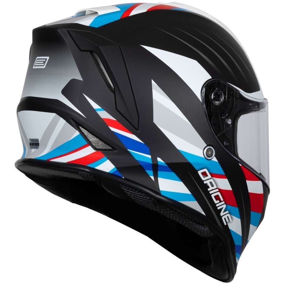 Casque moto intégral ORIGINE DINAMO FOOLISH Blanc Noir Mat 22.06