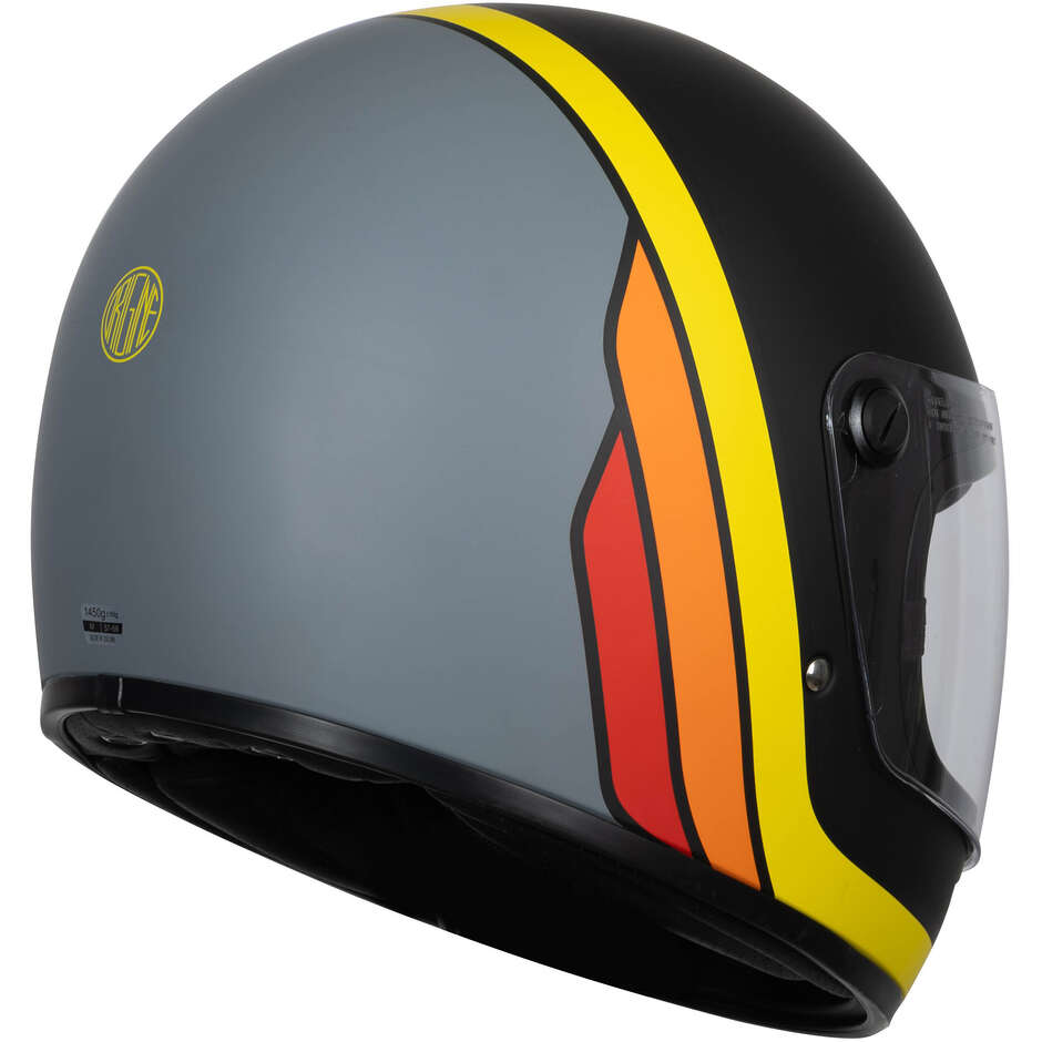 Casque moto intégral ORIGINE OMEGA SUMMIT Custom Jaune Noir - Mat 22.06