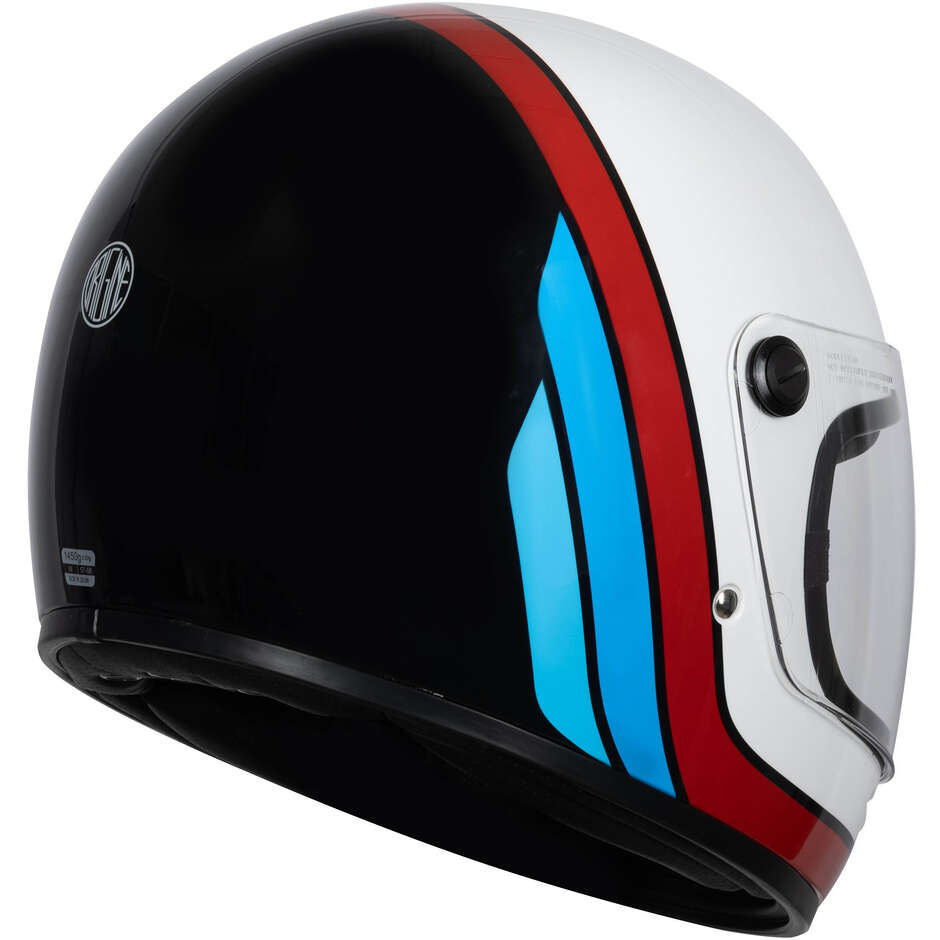 Casque moto intégral ORIGINE OMEGA SUMMIT personnalisé Rouge Blanc - Brillant 22.06