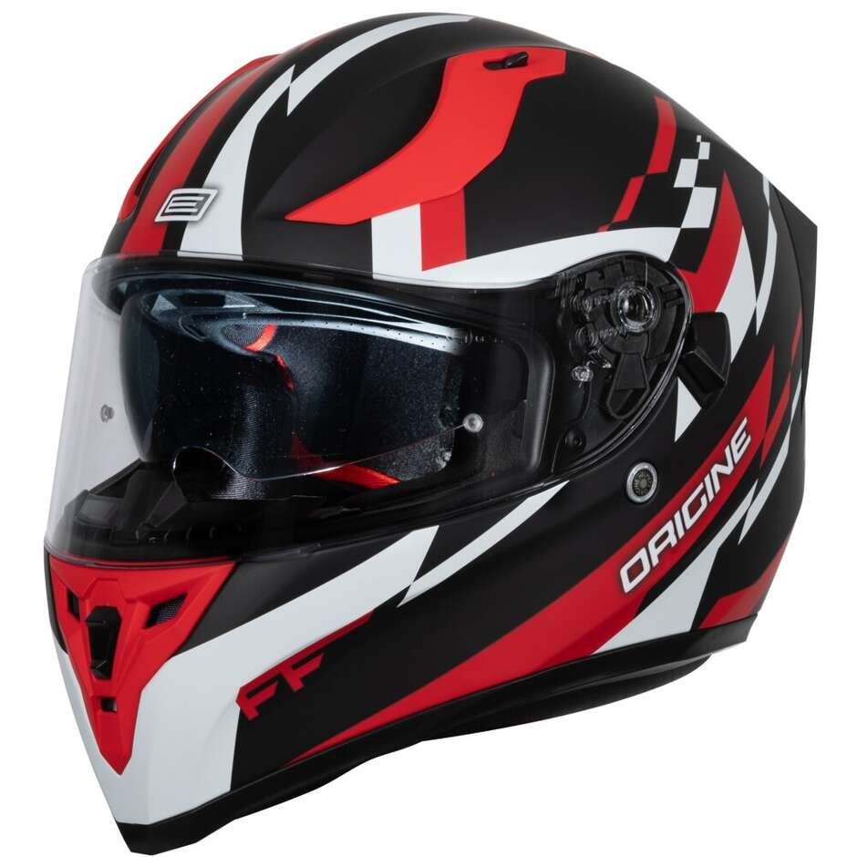 Casque moto intégral ORIGINE STRADA REVEAL Rouge Noir Mat 22.06