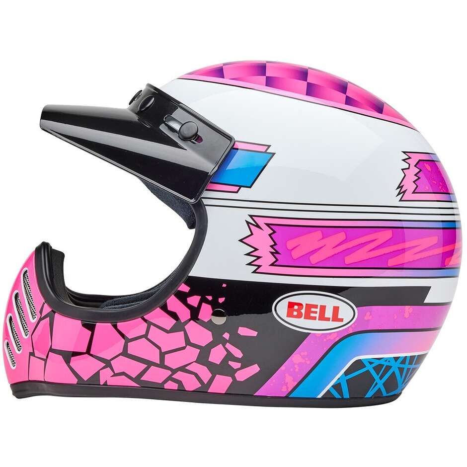 Casque moto intégral personnalisé Bell MOTO-3 2025 DEATHSPRAY Rose Violet