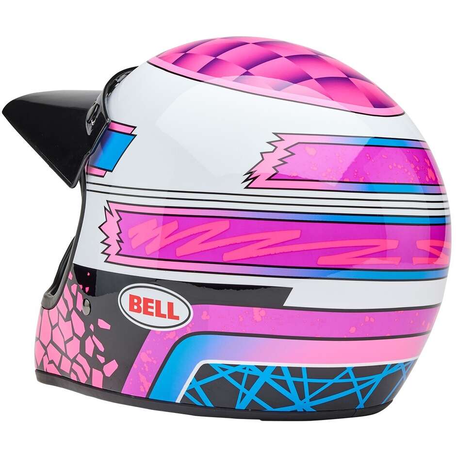 Casque moto intégral personnalisé Bell MOTO-3 2025 DEATHSPRAY Rose Violet