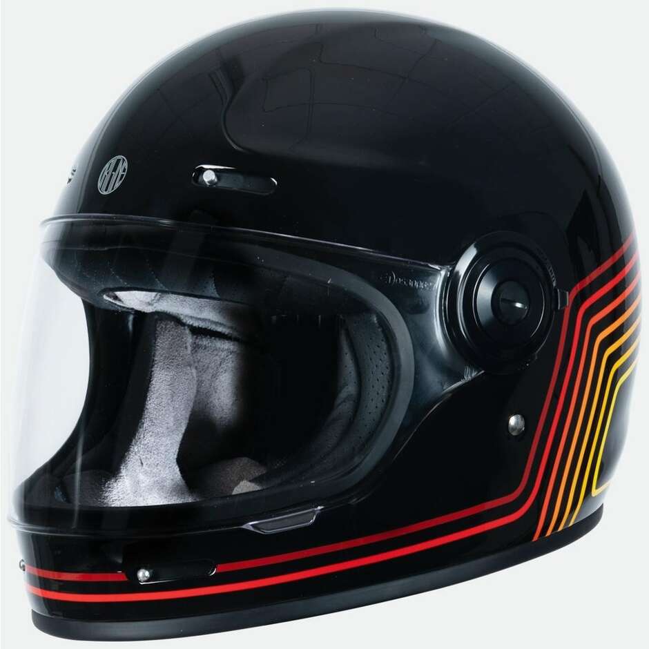 Casque Moto Intégral Personnalisé Origine VEGA Sunrise Rouge Noir